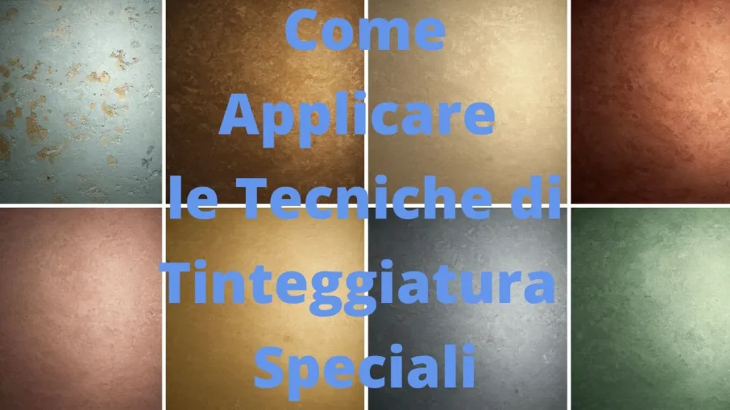 Esempi di diverse tecniche di tinteggiatura speciali applicate.