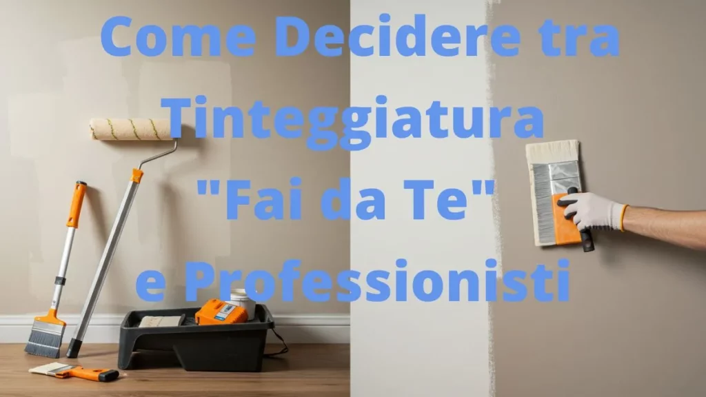 Persona che valuta se fare tinteggiatura fai da te o chiamare professionisti.