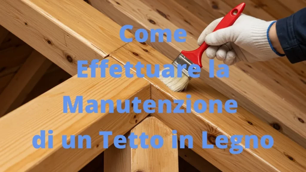 Applicazione trattamento protettivo per manutenzione tetto legno.