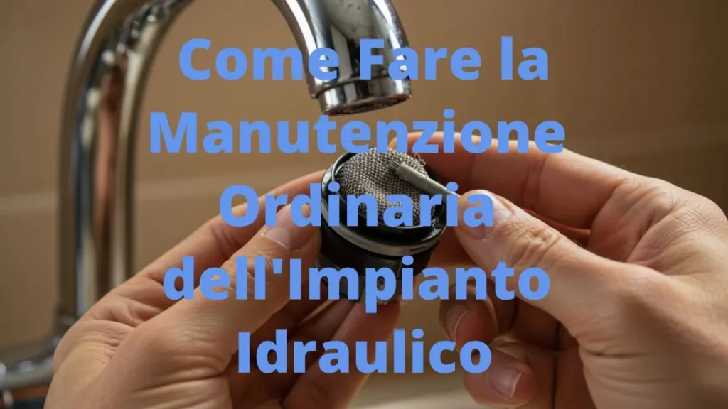 Pulizia filtro rubinetto per manutenzione ordinaria impianto idraulico.