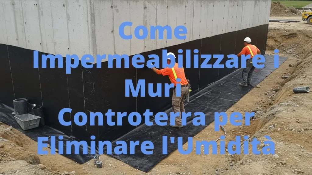 Applicazione membrana per impermeabilizzazione muri controterra dall'esterno.