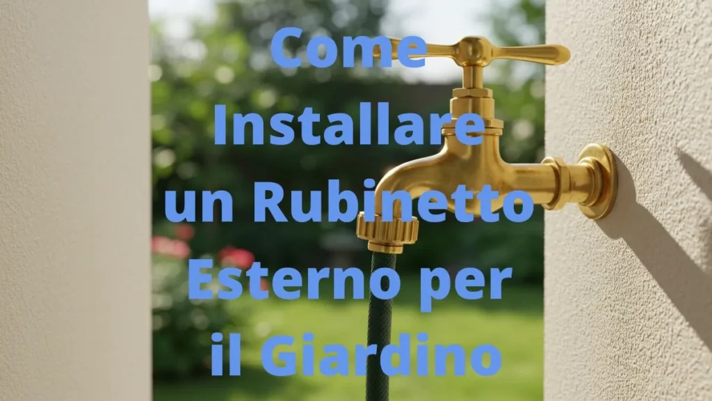 Installazione rubinetto esterno per irrigazione giardino.