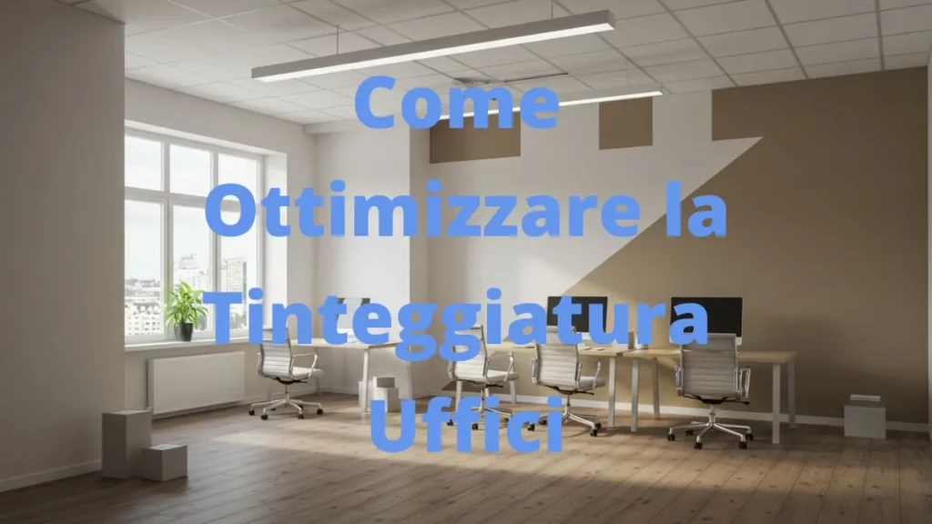 Ufficio moderno e luminoso post tinteggiatura professionale.
