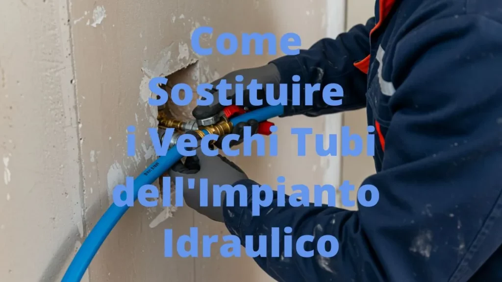 Sostituzione tubi impianto idraulico vecchi con nuovi materiali.