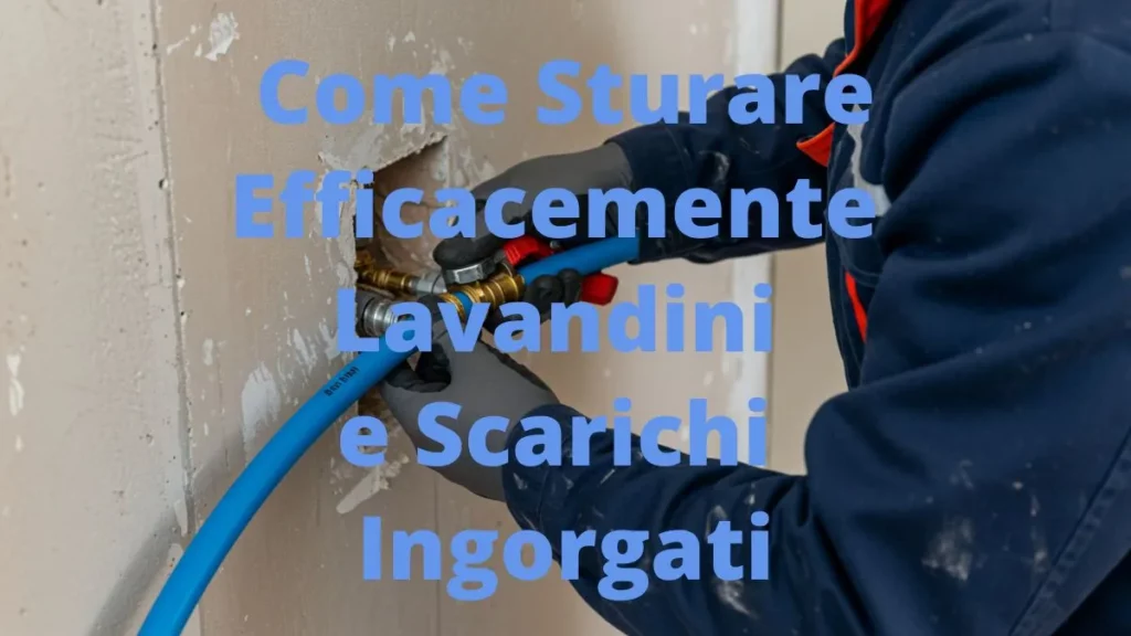 Uso di sturalavandini a ventosa per sturare scarichi ingorgati.