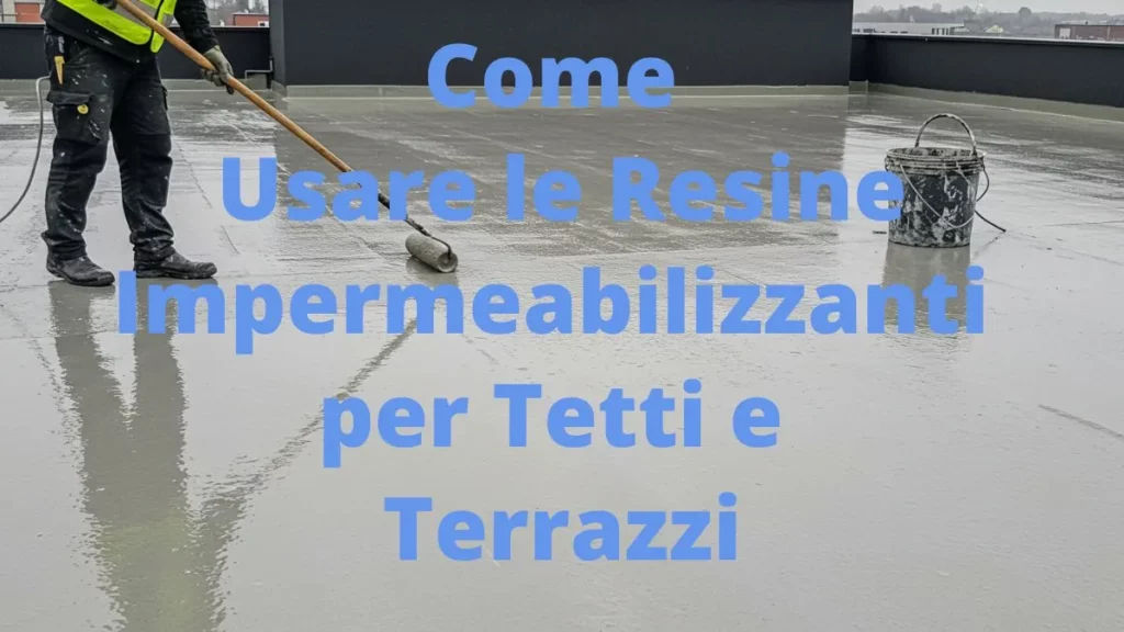 Applicazione resine impermeabilizzanti su terrazzo per protezione continua.