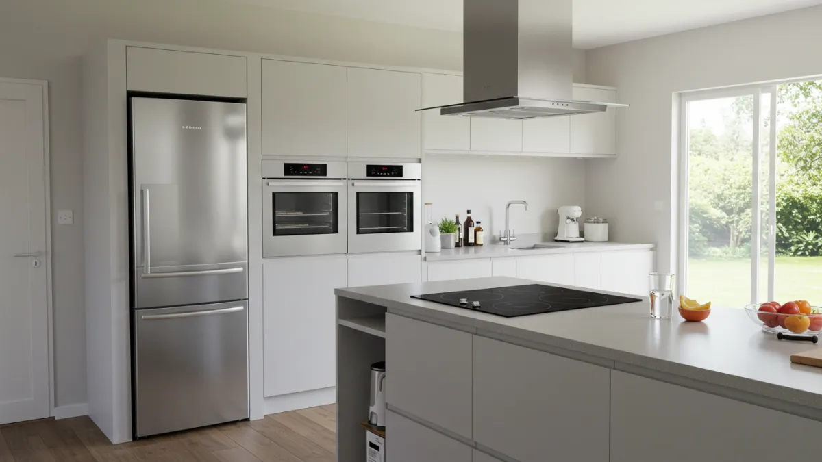 Interno di una moderna cucina ben attrezzata, simbolo dei consumi energetici domestici.